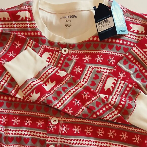 Little Blue House Other - NWT Hatley Fair Isle Bear & Moose Family Union Sleepwear XL NWT